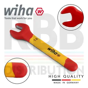 Wiha Spanner Wrench 14mm VDE Electricians Single Insulated Open End 43034