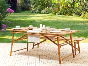 Garden Table Wood Light Wood TINDARI