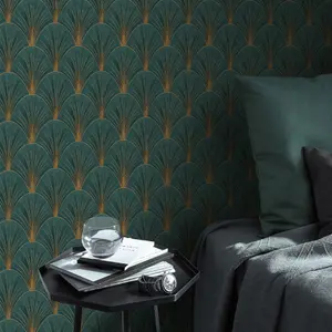 Erismann Luxury AvantGarde Vinyl Wallpaper in Green