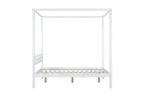 Birlea Mercia Four Poster King Bed White