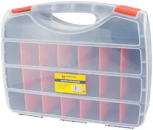 New Tool Box Bits Storage Organiser 21 Compartments Case Screws Diy Assorted