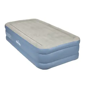 Single Air Bed, Raised with Built-In Electric Pump, Carry Bag