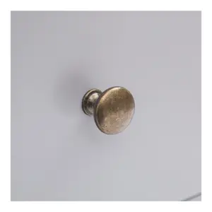 Rocca 2 Drawer Bedside Table Brass Knob