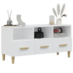 vidaXL TV Cabinet White 102x36x50 cm Engineered Wood