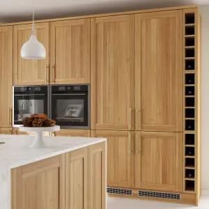 GoodHome Verbena Natural oak effect Painted open grain natural Shaker Highline Cabinet door (W)450mm (H)715mm (T)20mm