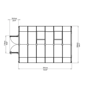 Rion Hobby Gardener 8 Ft W x 12 Ft D Greenhouse 208cm H x 266cm W x 391cm D