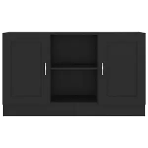 120 Cm Wide Sideboard Black