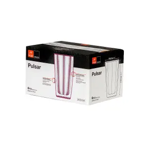 Bormioli Rocco - Pulsar Highball Glasses - 470ml - Purple - Pack of 6