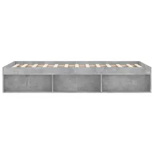 Berkfield Bed Frame Concrete Grey 180x200 cm Super King Size