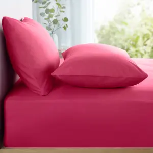 Appletree Pure Pink 100% Pure Cotton 28cm Fitted Sheet