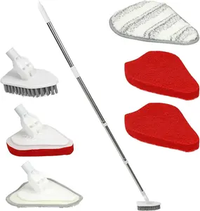 119cm Long Handle Scrubbing Brush with Stiff Bristles - 3 in 1 Shower Cleaning Brush -Multi Function Tile Sink Wall Kitchen Tub