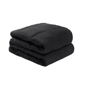 Brentfords Supersoft Weighted 6kg Blanket, Black - 125 x 150cm