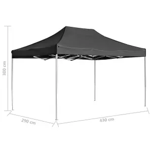 Berkfield Professional Folding Party Tent Aluminium 4.5x3 m Anthracite