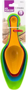 4Pc Plastic Kitchen Scoop Measuring Baking Cooking Utensil Spoons Handle