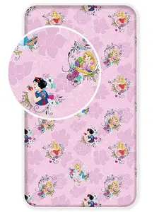 Disney Princess Single Fitted Cotton Bed Sheet