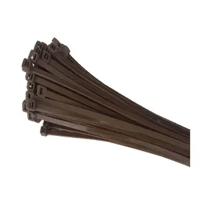 100 x Brown Nylon Cable Ties 100 x 2.5mm / Extra Strong Zip Tie Wraps