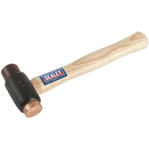 Premium 1.5lb Copper and Rawhide Hammer with Hickory Handle