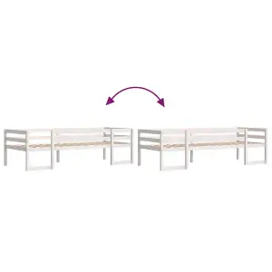 Berkfield Kids' Bed Frame without Mattress White 90x200 cm Solid Wood Pine