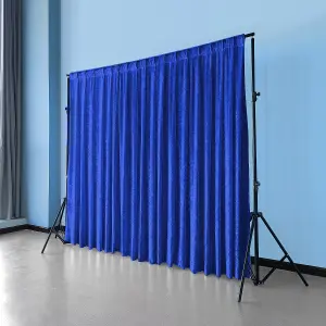 4x1M Crushed Velvet Backdrop, Photography Background Blackout Curtain - Royal Blue