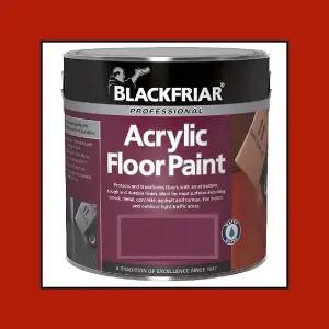 Blackfriar Acrylic Floor Paint - Hard Wearing - Tile Red - 2.5 Litre