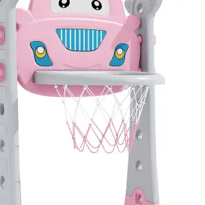 Adjustable Toddler Basketball Stand Set with Drawing Board with Story Machine for Kids