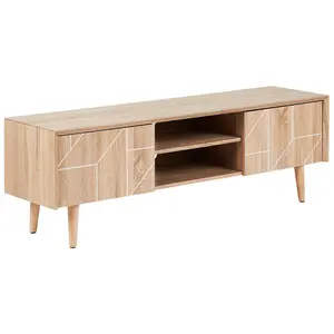 Beliani Modern TV Stand Light Wood FRANKLIN