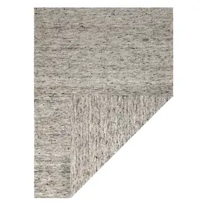 NEPAL 2100 natural grey - woolen, double-sided, natural 80x150 cm