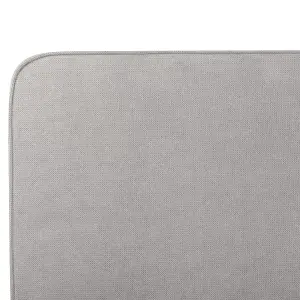 Fabric EU King Size Bed Light Grey VALOGNES