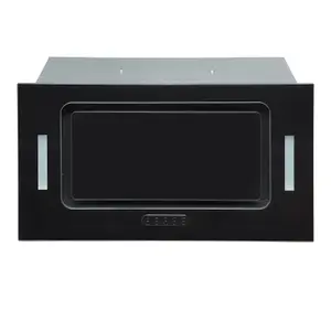 SIA UCG52BL 52cm Black Glass Built In Under Canopy Kitchen Cupboard Cooker Hood