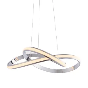 Anson Lighting Carra Chrome Integrated LED Ceiling Pendant