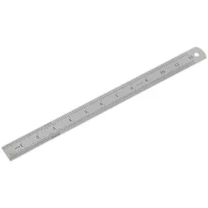 Premium 300mm Steel Ruler with Metric and Imperial Markings for Precision Measurement