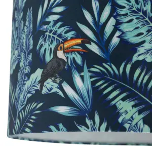 First Choice Lighting Set of 2 Toucan Velvet Toucan Design 30cm Pendant or Table Lamp Shades