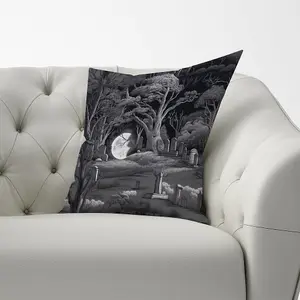 Eerie Moonlit Cemetery Cushions 33cm x 48cm