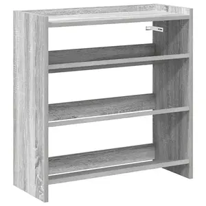 Berkfield Shoe Rack Grey Sonoma 60x25x62 cm Engineered Wood