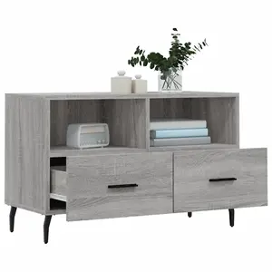 Berkfield TV Cabinet Grey Sonoma 80x36x50 cm Engineered Wood