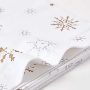 Homescapes Gold Snowflake Christmas Tablecloth 137 x 137 cm