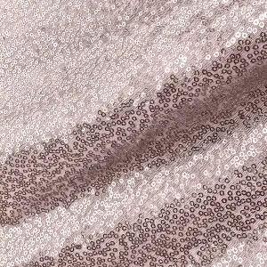 Neel Blue 120 Inch Round Sequin Tablecloth, Blush Pink