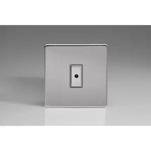 Wall Mounted Dimmer Brushed Steel