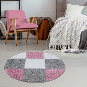 Myshaggy Collection Rugs Geometric Design  381 Pink