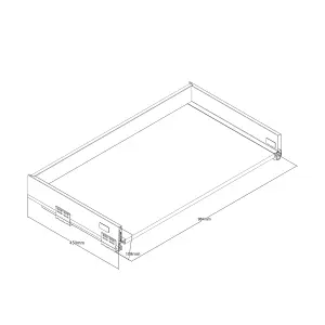 GoodHome Soto Soft-close Drawer box (W)1000mm