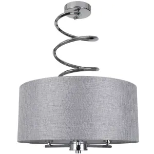 Kasi Semi-Flush Ceiling Light Polished Chrome