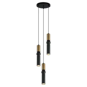 Luminosa Isidora Modern 3 Light Cluster Pendant Ceiling Light, GU10