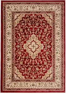 Dunelm Antalya Traditional Rug, Persian, Size: 160cm X 230cm (5ft X 7.5Ft), Antalya Red