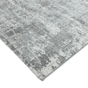 Abstract Silver Modern Easy to Clean Abstract Rug For Dining Room Bedroom And Living Room-120cm X 170cm