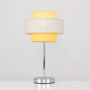 Bogaerts Metal Table Lamp Mustard/Herringbone / Included