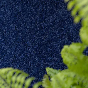 Soft Value Navy Blue Shaggy Area Rug 240x320cm