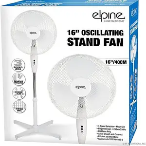 16" Pedestal Oscillating Stand Fan - Desk Mini Fans Electric Tower Standing Inch Home Office