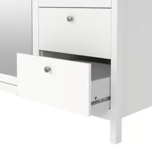 Madrid  Wardrobe with 2 doors + 1 mirror door + 2 drawers White