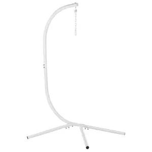 Hanging Chair with Stand ADRIA Fabric White