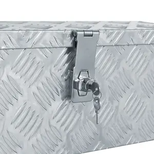 Berkfield Aluminium Box 48.5x14x20 cm Silver